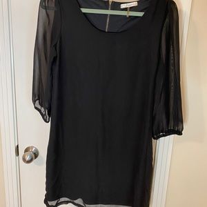 Long sleeve dress with sheer sleeves sz: LG